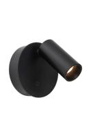 Lucide TONI - Oplaadbare Wandspot / Wandlamp - Accu/Batterij - Ø 8,1 cm - LED Dimb. - CCT - 1x2W 2700K/4000K - Magnetisch - Zwart