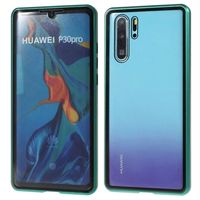 Huawei P30 Pro Magnetisch Hoesje met Gehard Glas - Groen