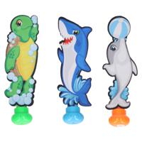 Duikspeelgoed zwembad - set van 3x - zee figuren - dolfijn/schildpad/haai - kunststof - vakantiespel   -