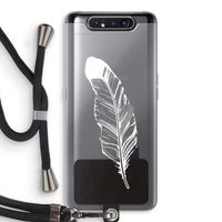 Pluim: Samsung Galaxy A80 Transparant Hoesje met koord