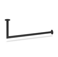 Garderobestang zwart hoek Ø32 mm - per meter