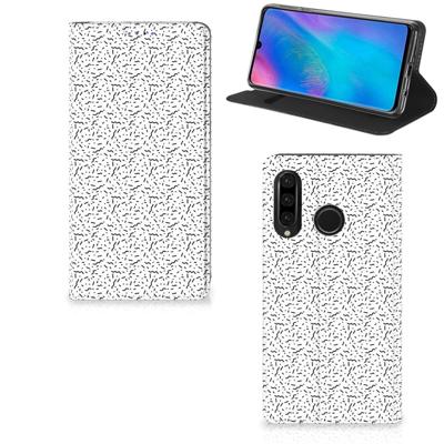 Huawei P30 Lite New Edition | Hoesje met Magneet | Stripes Dots