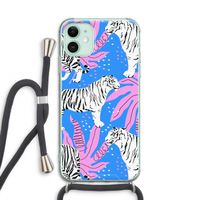 Tijger: iPhone 11 Transparant Hoesje met koord