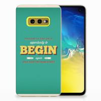 Samsung Galaxy S10e | Siliconen hoesje | met naam Quote Begin