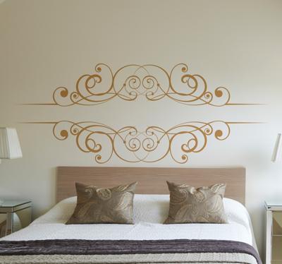 Muursticker Gekrulde Decoratie Slaapkamer
