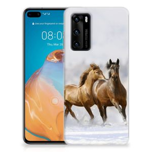 Huawei P40 TPU Hoesje Paarden