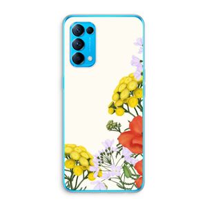 Wilde bloemen: Oppo Find X3 Lite Transparant Hoesje