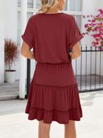 Casual V Neck Loose Dress With No