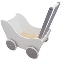Playwood Poppenwagen wit/zilver