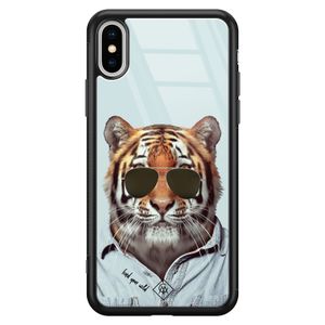 iPhone XS Max glazen hardcase - Tijger wild