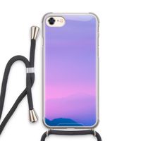 Sunset pastel: iPhone 7 Transparant Hoesje met koord