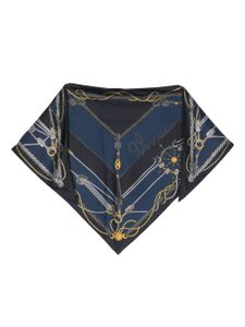 Versace foulard Versace Nautical en soie - Bleu