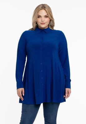 Yoek Blouse A-lijn | Indigo | Maat 50/52