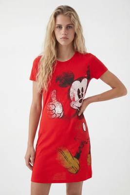 T-shirtjurk met Mickey Mouse - RED - S