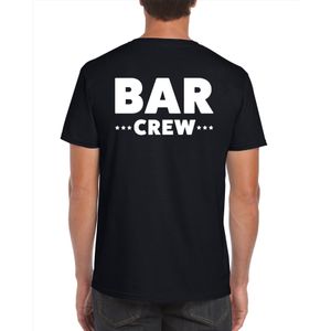 Bar crew / personeel tekst horeca t-shirt zwart heren