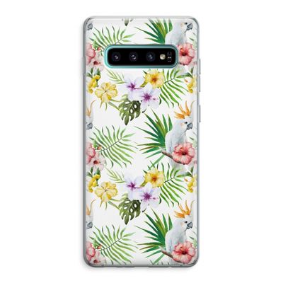 Gele kuif: Samsung Galaxy S10 Plus Transparant Hoesje