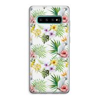 Gele kuif: Samsung Galaxy S10 Plus Transparant Hoesje