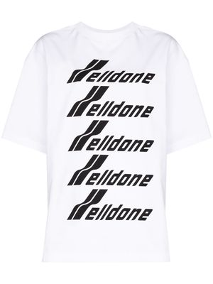 We11done t-shirt à logo imprimé - Blanc