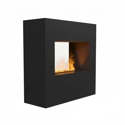 Goethe Zwart OMC 600 - Vrijstaande Waterdamphaard - Realistische Vlam, Geen Warmte, Energiezuinige LEDs