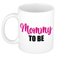 Mommy to be kado mok / beker wit - zwangerschapscadeau - thumbnail