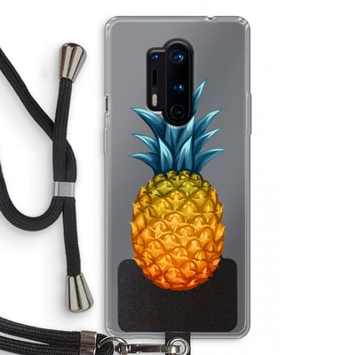 Grote ananas: OnePlus 8 Pro Transparant Hoesje met koord