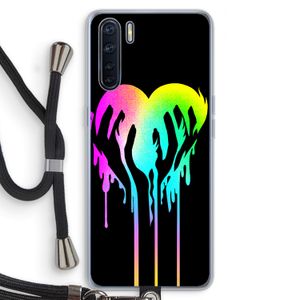 Hold My Heart: Oppo A91 Transparant Hoesje met koord