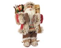Kerstman pes country-look h30cm rd - Ksd