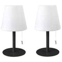 LED tafellamp - 2x - kunststof - RGB kleurenlamp - 30 cm - binnen en buiten LED tafellamp - 2x - kunststof - RGB kleurenlamp - 30 cm - binnen en buiten