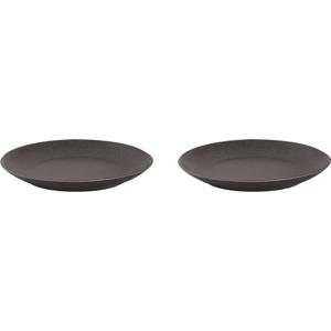 Mammoet Bord Spirit 21.5 cm Grijs Stoneware 2 stuks