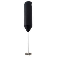 Melkopschuimer - zwart - metaal/kunststof - op batterijen - 3,5 x 22,4 cm   -