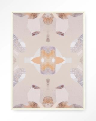 Urban Cotton Wandkleed 'Mountain Lion' 145 x 190cm in Floating Frame - off white