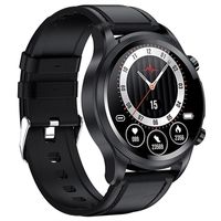 Waterbestendig Sports Smartwatch met ECG E400 - Elegante Band - Zwart - thumbnail