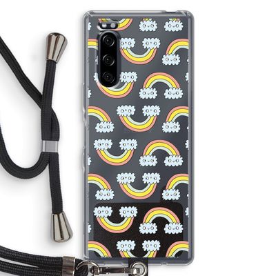 Regenboog: Sony Xperia 5 Transparant Hoesje met koord