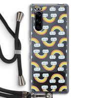 Regenboog: Sony Xperia 5 Transparant Hoesje met koord