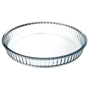 Ovenschaal rond - Transparant - Glas - Diameter 32 cm