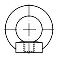 TOOLCRAFT TO-6855684 Ringmoeren M6 DIN 582 Staal Verzinkt 25 stuk(s)