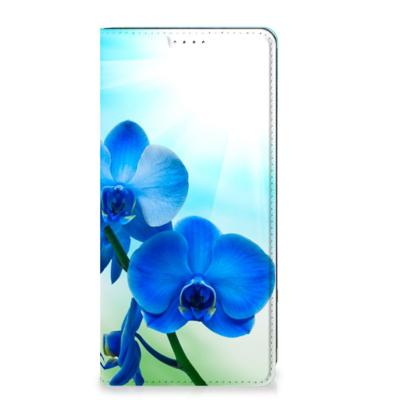 OPPO A57 | A57s | A77 4G Smart Cover Orchidee Blauw - Cadeau voor je Moeder OPPO A57 | A57s | A77 4G Smart Cover Orchidee Blauw - Cadeau voor je Moeder