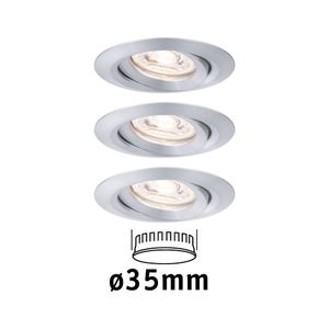 Paulmann 94297 EBL Nova mini Coin LED-inbouwlamp Set van 3 stuks LED 4 W Aluminium