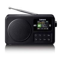 LENCO PDR-033BK - Draagbare DAB+/FM radio met Bluetooth® en oplaadbare batterij - Zwart