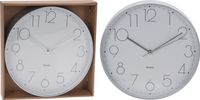 Wandklok 30 cm zilver