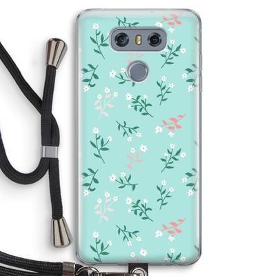 Small white flowers: LG G6 Transparant Hoesje met koord