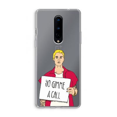 Gimme a call: OnePlus 8 Transparant Hoesje
