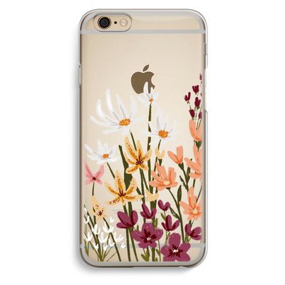 Painted wildflowers: iPhone 6 / 6S Transparant Hoesje