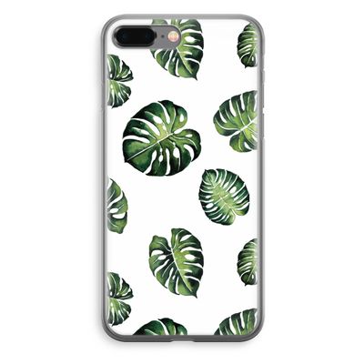 Tropische bladeren: iPhone 8 Plus Transparant Hoesje