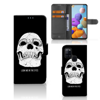 Telefoonhoesje met Naam Samsung Galaxy A21s Skull Eyes