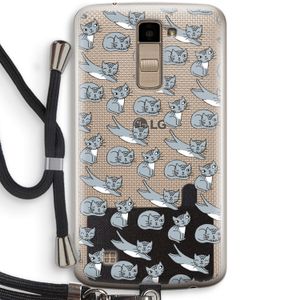 Poezen: LG K10 (2016) Transparant Hoesje met koord