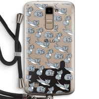 Poezen: LG K10 (2016) Transparant Hoesje met koord