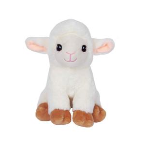 Knuffeldier Lammetje/schaap Lisa - zachte pluche stof - dieren knuffels - wit - 23 cm