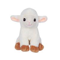 Knuffeldier Lammetje/schaap Lisa - zachte pluche stof - dieren knuffels - wit - 23 cm - thumbnail