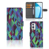 OnePlus 9 | Book Case | Abstract Green Blue